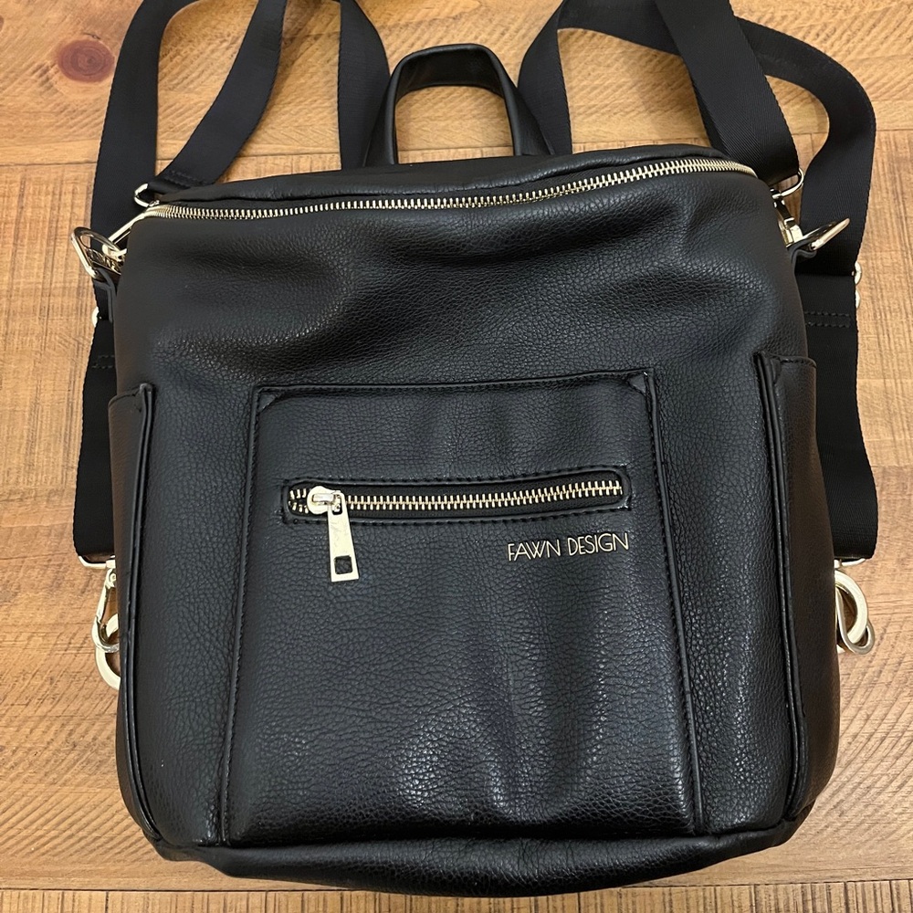 Fawn Design Mini Diaper Bag Black